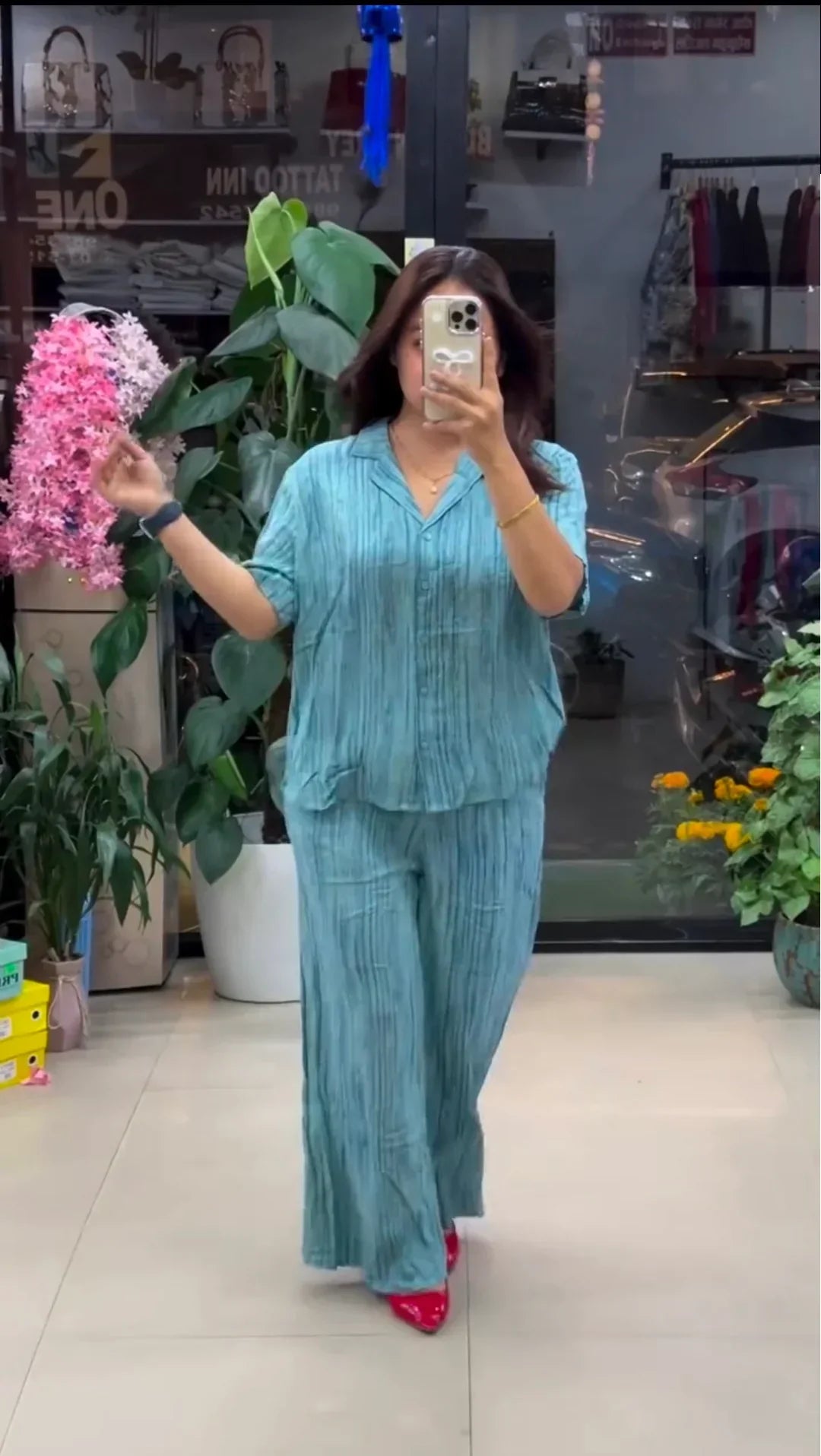 Designer Pure Linen Co-ord Set