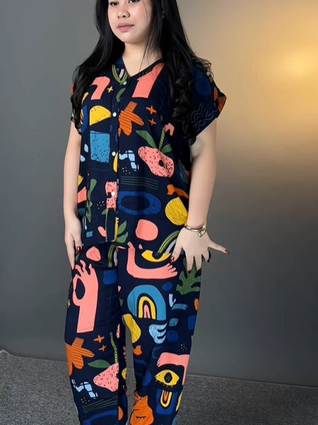 Women’s Abstract Printed Co-Ord Set