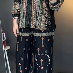 Stylish Black Reyon Co Ord Set