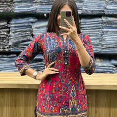 Printed Asymmetric Rayon Co-Ord Set