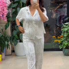 Designer Pure Linen Co-ord Set