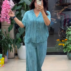 Designer Pure Linen Co-ord Set