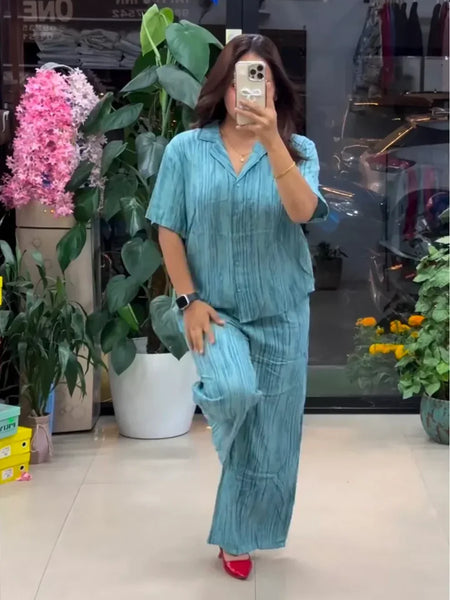 Designer Pure Linen Co-ord Set